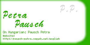 petra pausch business card